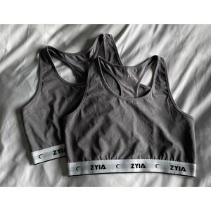 ZYIA Active Gray Comfort Bras 2-pack size Small‎
